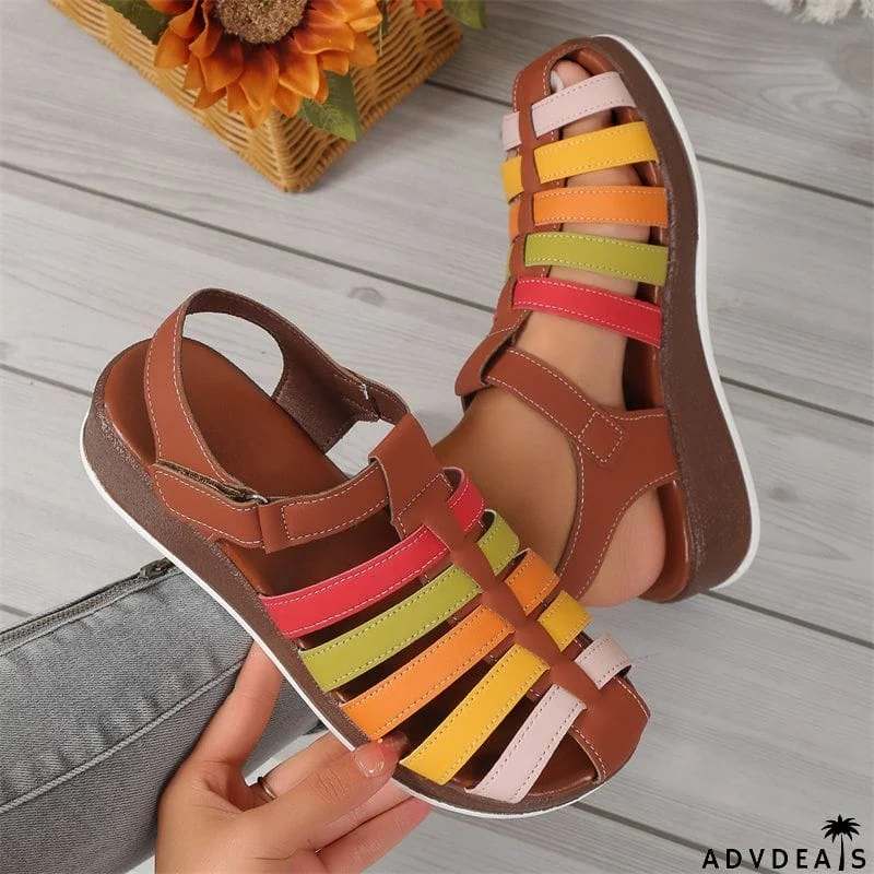 Women's Leisure Beach Strappy Wedge Sandals