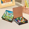 (US Local)Butterfly PU Diamond Painting Notecard Box Contains 150 Sheets of Paper