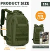 12L/ 15L/ 20L/ 30L Mini Rucksack Taktisch Wanderrucksack Molle Schultasche Wasserabweisend Daypack Milit&auml;risch Schulrucksack Studenttasche Unitasche Sporttasche Laptoptasche f&uuml;r Outdoor Sport