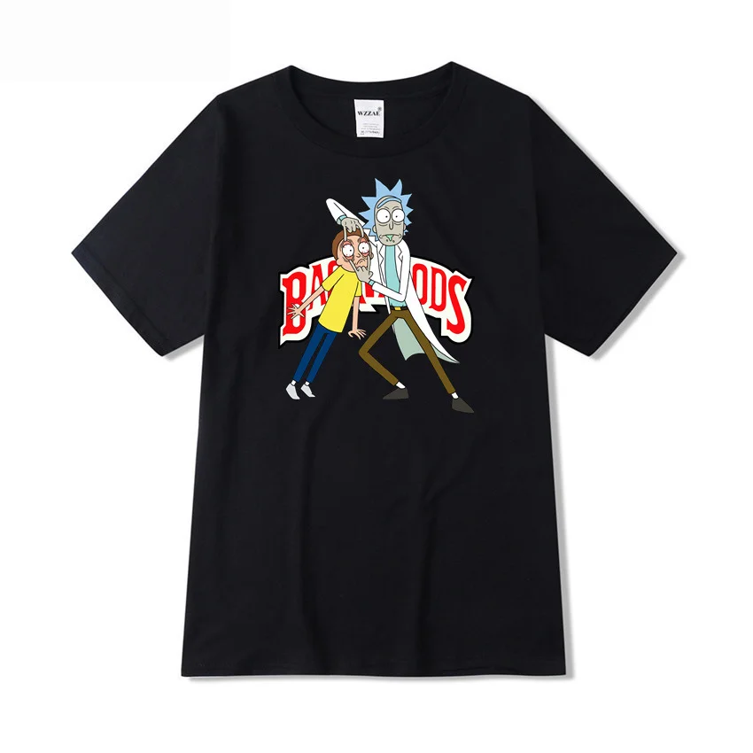 Rick and Morty T-shirt Backwoods Loose Cotton Short Sleeve 