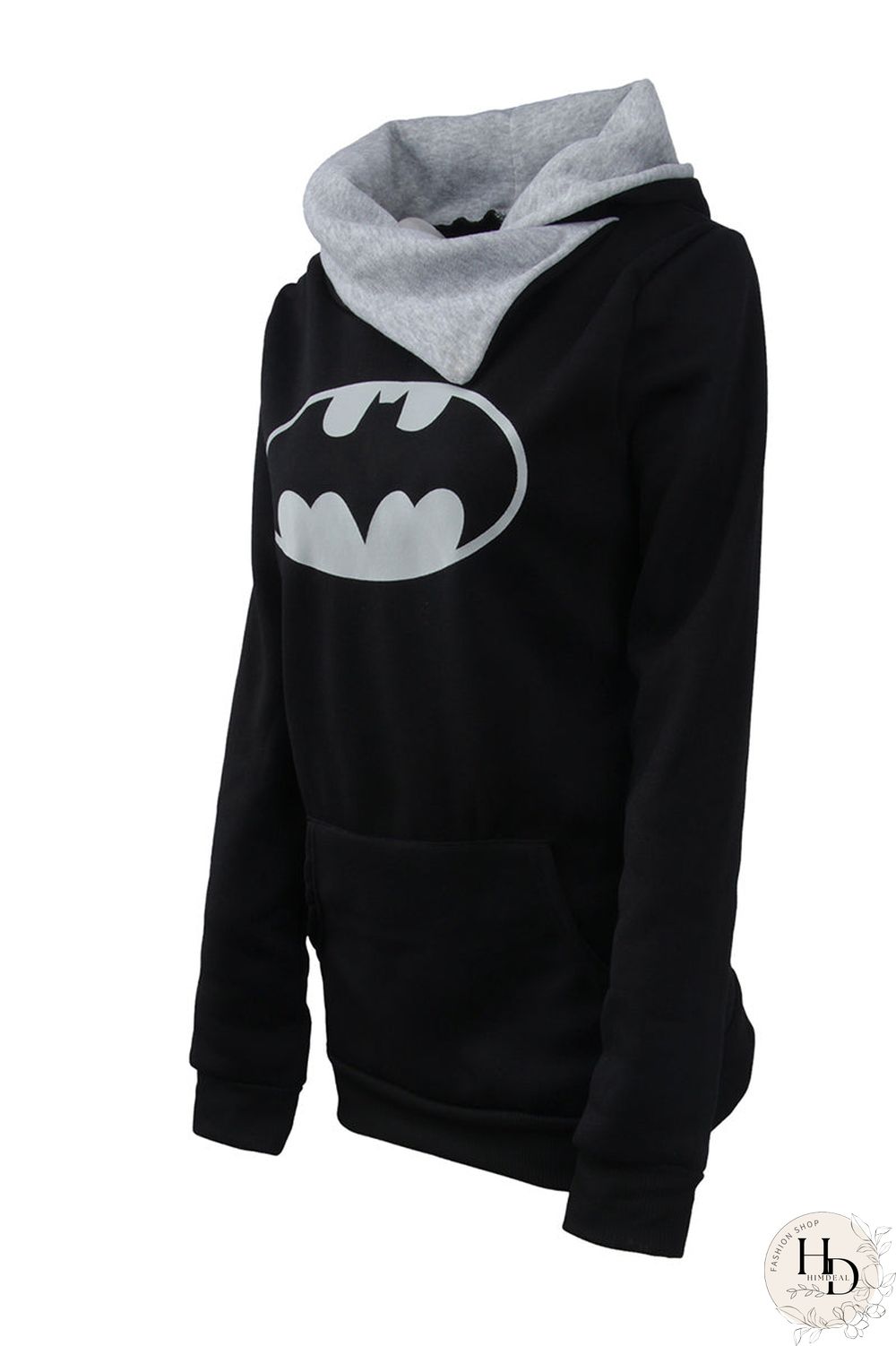 Graphic Print High Neck Pullover Sweatshirt