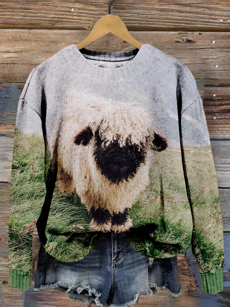 Fluffy 2024 sheep sweater