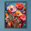 40x50cm coquelicot 5d bricolage full drill rond kit de peinture au diamant pour la d&eacute;coration murale de la maison