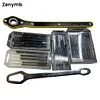 Zenymb Bits for hand drills, Adjustable Wrench & Drill Bit Set for Home Improvement, DIY & Repairs - Versatile Hand Tool Kit with Ratchet Wrench, Masonry & Wood Drill Bits, and Screwdriver Bits
