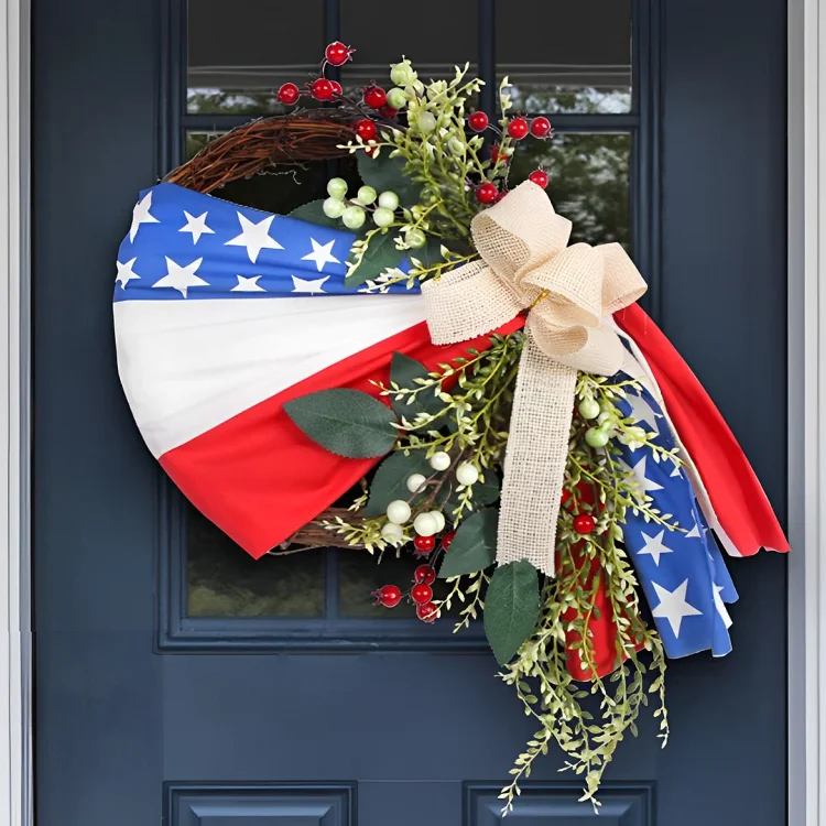 4th Of July Stars and Stripes Wreath socialshop