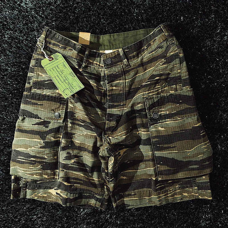 1950S American Tiger Camouflage Pocket Shorts