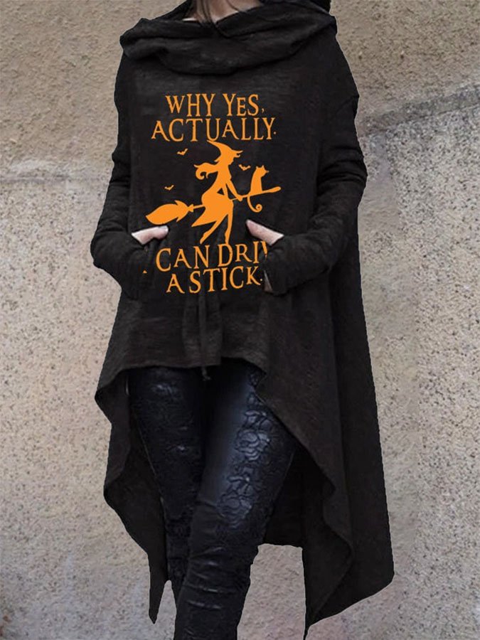 Women Halloween Fashion Print Irregular Long Sleeve Sweatshirt socialshop
