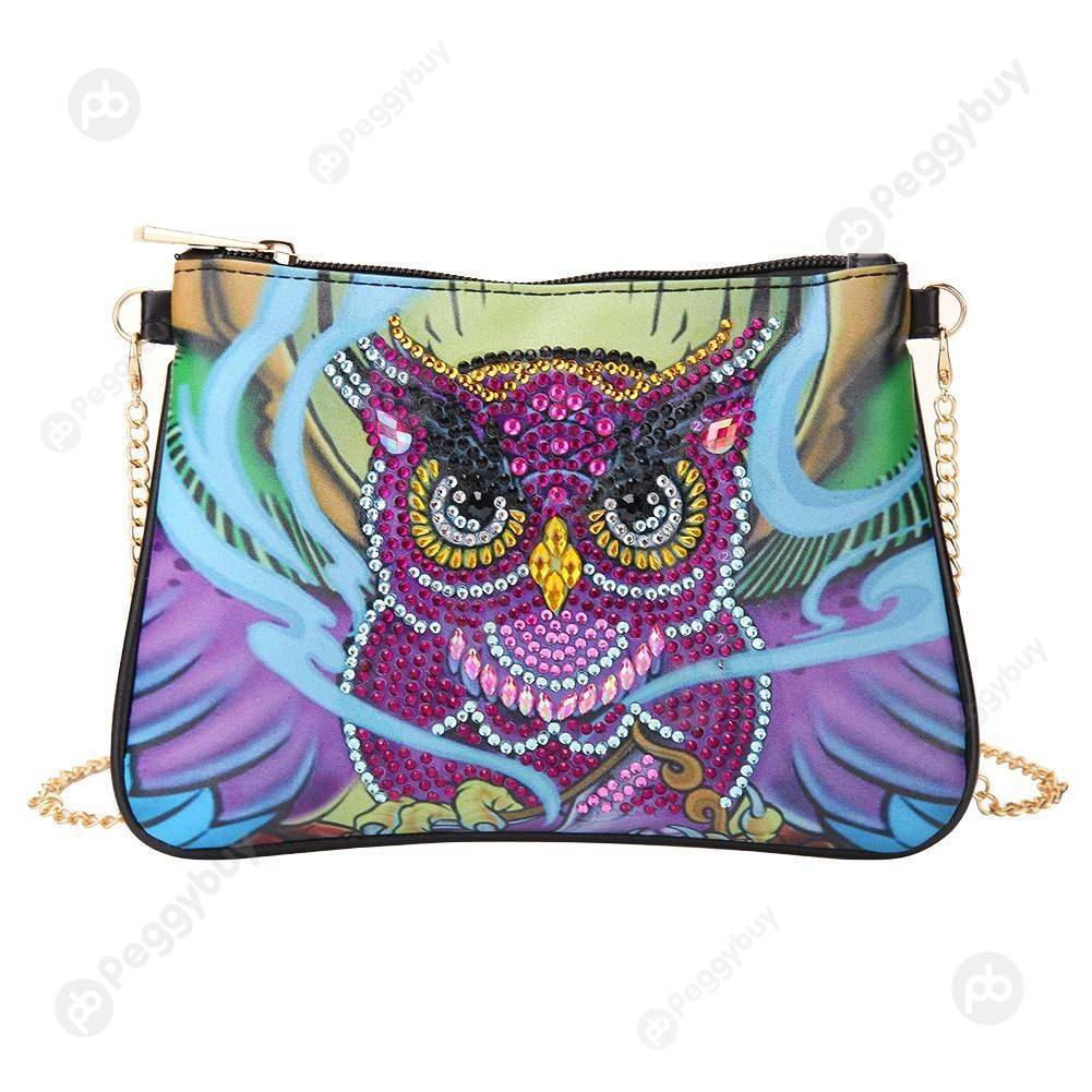 

Owl-DIY Creative Diamond Wristlet Bag, 501 Original
