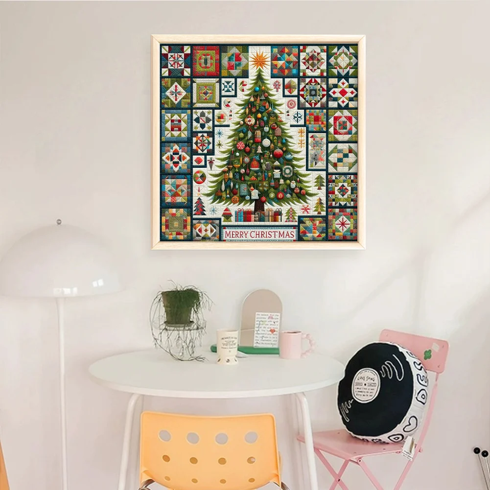 14CT Full Stamped/Counted Cross Stitch Kit - Xmas Tree (40*40CM)