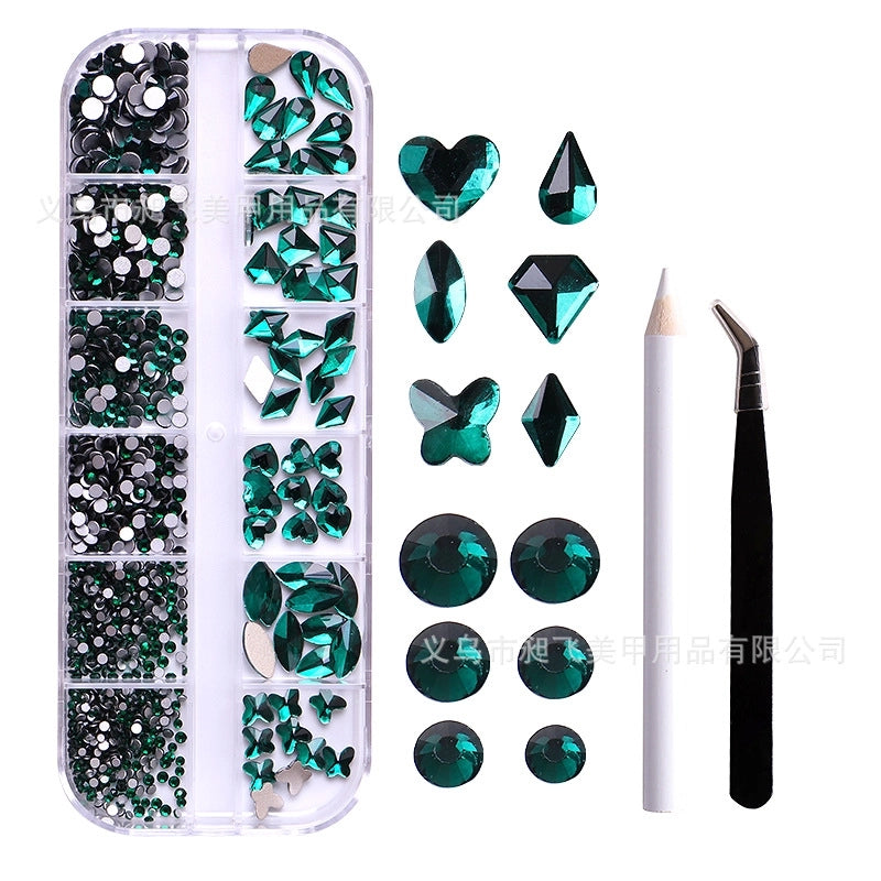 Fashion Candy Bottoming Drill Nail Decoration Accessories 1 Set