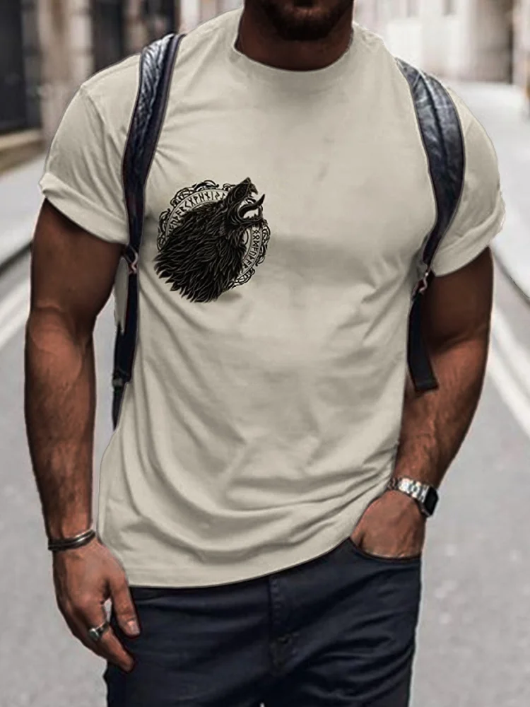 Men's Fenrir Viking Code Graphic T Shirt