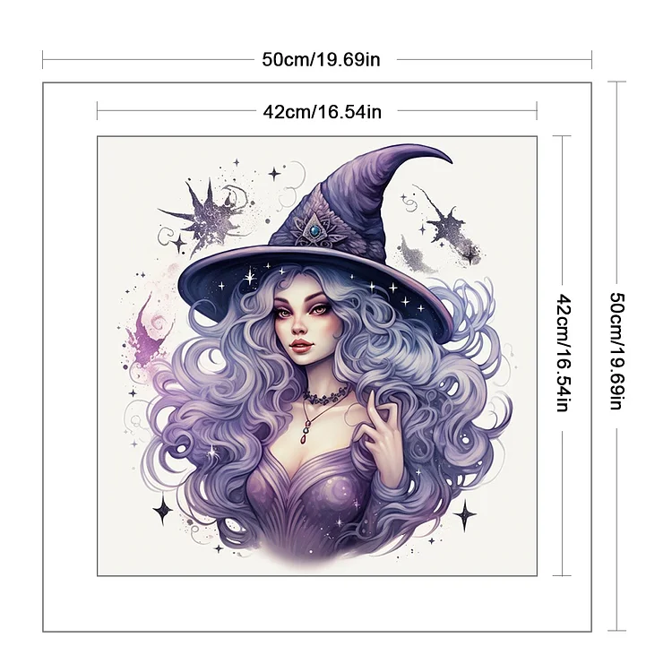 Witch 11CT (50*60CM) Stamped Cross Stitch