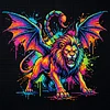 (Multi-Style)Colorful Neon Animals Collection-14CT Stamped/Counted Cross Stitch 30*30cm