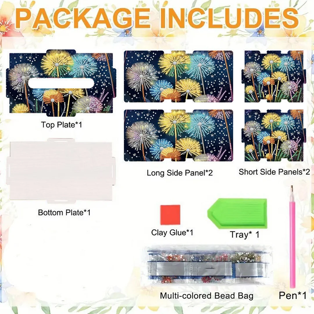 Dandelion DIY Diamond Art Paper Towel Holder for Home and Office Decoration