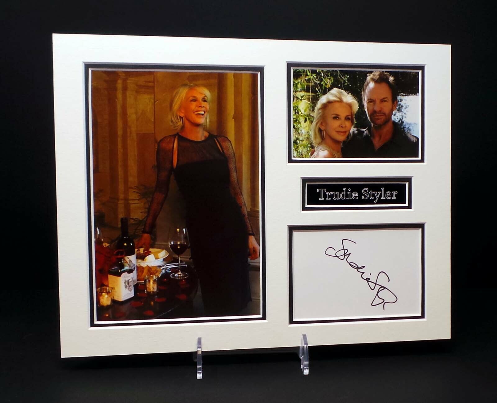 Trudie STYLER Signed Mounted Photo Poster painting Display AFTAL RD COA Actress Sting Wife