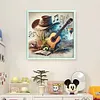 Guitar Hat-11CT Stamped Cross Stitch 50*50cm/19.69*19.69in tapestrymarket