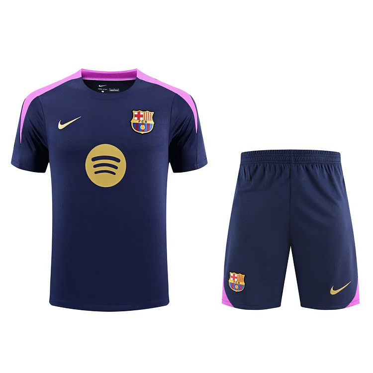 2025-26 Barcelona Training Jersey Blue - Adult Set
