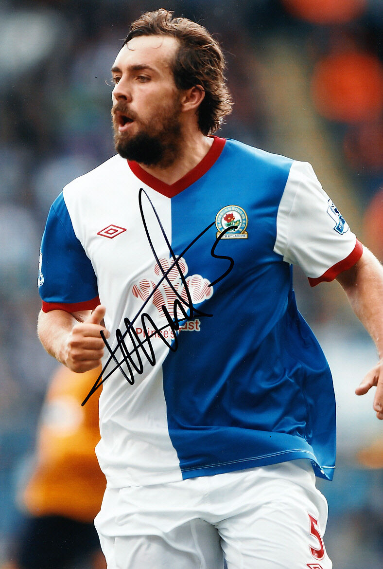 Blackburn Rovers F.C Gael Givet Hand Signed 11/12 Photo Poster painting 12x8 2.