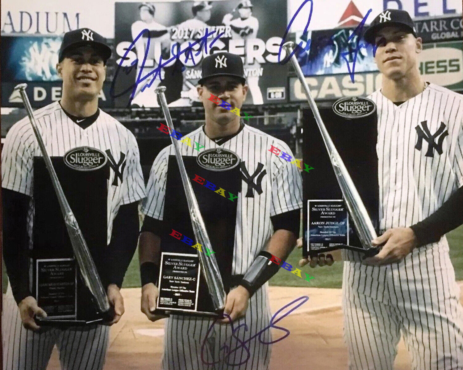 Aaron Judge Giancarlo Stanton Gary Signed Autographed Signed 8x10 Photo Poster painting Reprint