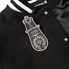 Chrome Hearts Cross Embroidered Leather Sleeve Varsity Jacket - Black Street Style 116