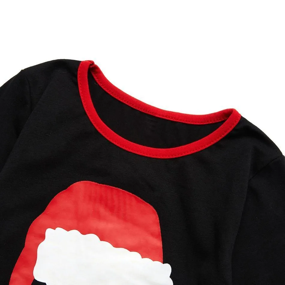 Cute Christmas Hat Print Family Matching Pajamas Set