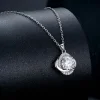 Shining 1 Carat Real Moissanite Necklace 925 Sterling Silver