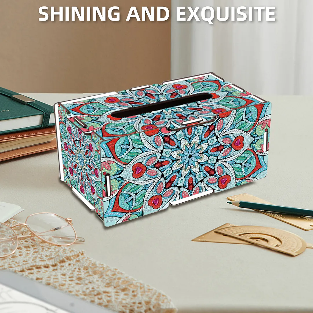 Mandala DIY Diamond Art Paper Towel Holder for Home and Office Decoration