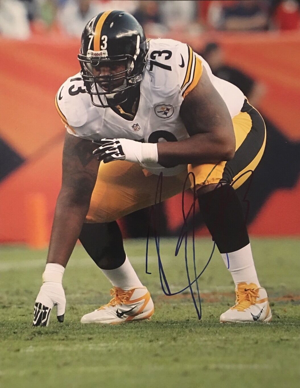 Ramon Foster AUTOGRAPH PITTSBURGH STEELERS Hand Signed 11x14 Glossy Photo Poster painting