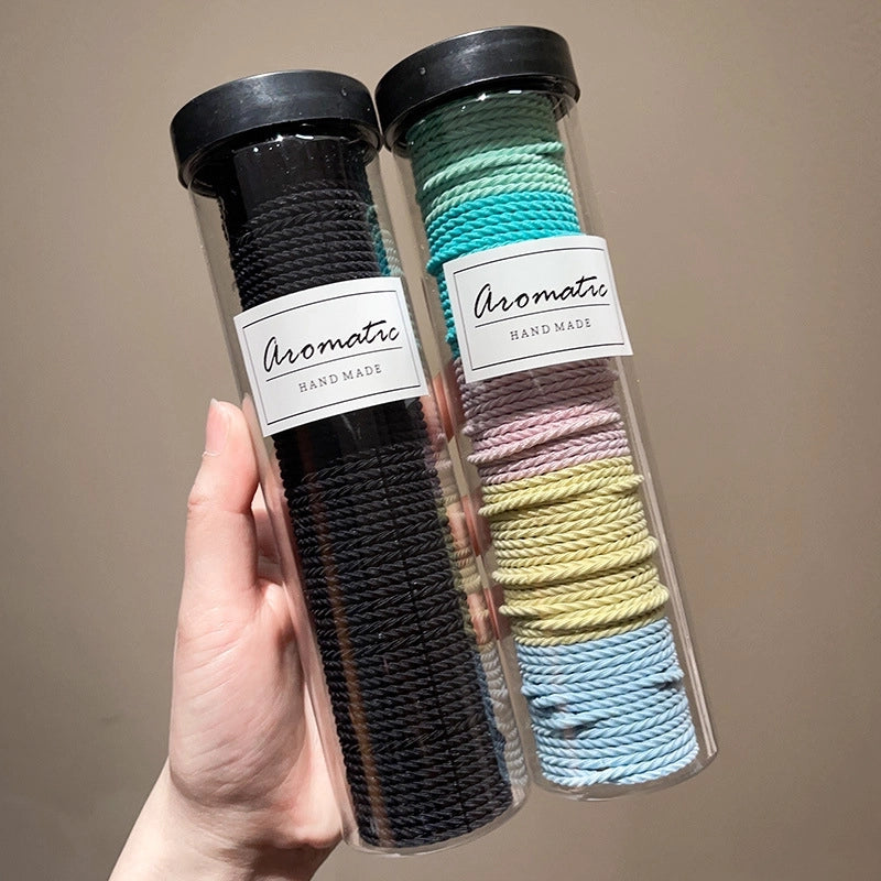 Canned Rubber Band Women’s Tie Head High Elastic Durable Hair Rope Tie Head New Rubber Band High Ponytail Hair Rope Hair Ring