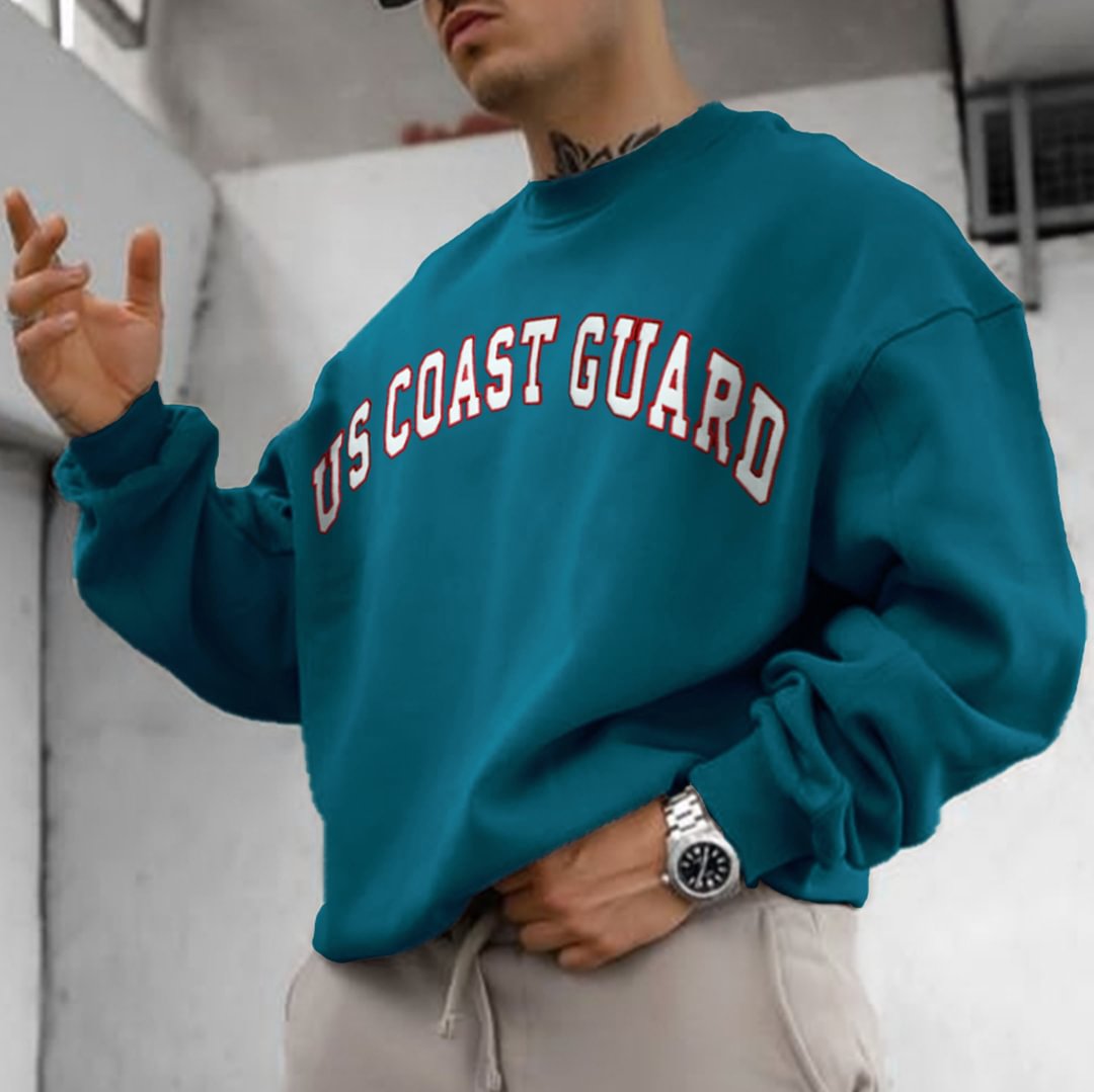 Retro Men's Us Coast Guard Sweatshirt-barclient