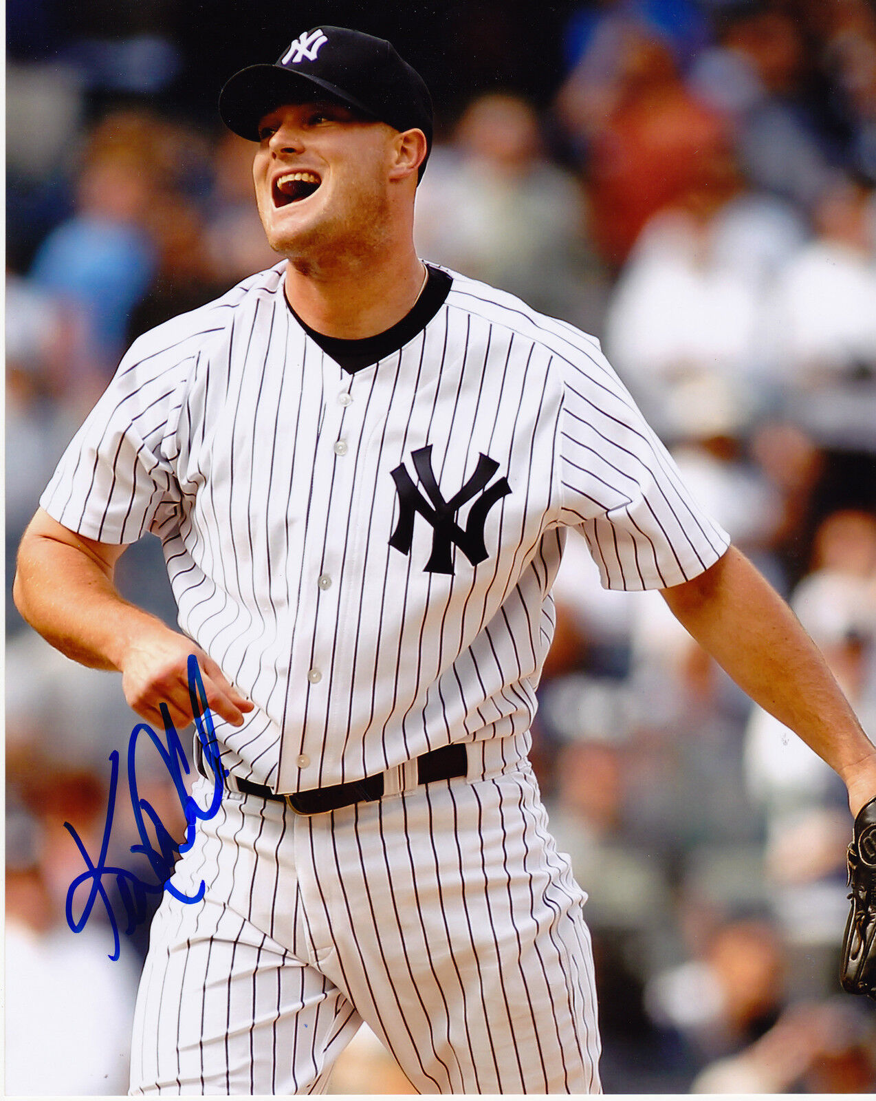 KEVIN WHELAN NEW YORK YANKEES ACTION SIGNED 8x10