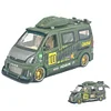 Diecast Metal Model Toy Car-1:24 Scale Model Graffiti Sprinter Van Car with Sound and Light