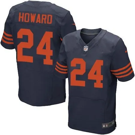 Bears #24 Jordan Howard Navy Blue Men's Stitched NFL 1940s Throwback Elite Jersey