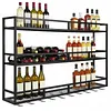 [US Local Warehouse] Bar Liquor Bottle Display Shelf Wall-Mounted Wine Storage Rack Home Glass Holder