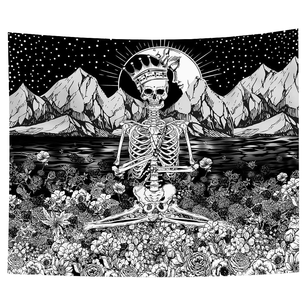

Punk Skull Printed Wall Hanging Tapestry Carpet Bedspread Beach Mat (16 M, 501 Original