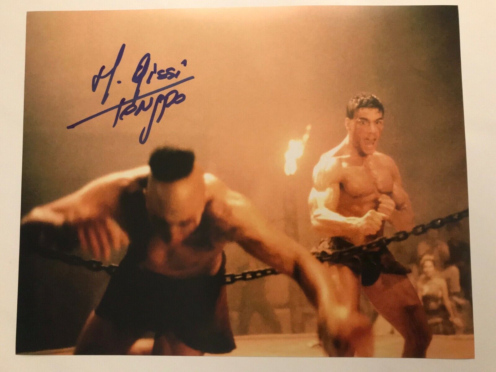GFA Kickboxer Movie Tong Po * MICHEL QISSI * Signed 11x14 Photo Poster painting PROOF MH7 COA