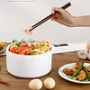 Electric Hot Pot 2L Non-Stick Frying Pan Boil Dry Protection Multi-function Cooker with Steamer for Noodles Steak Eggs Stir Frying