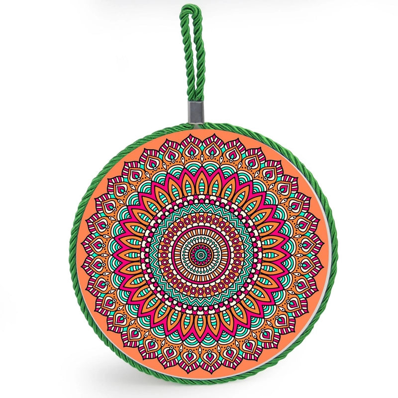Factory Supply Thermal Transfer Printing 17cm Mandala Ceramic Heat Insulation Pot Mat Home Pot Mat European Style