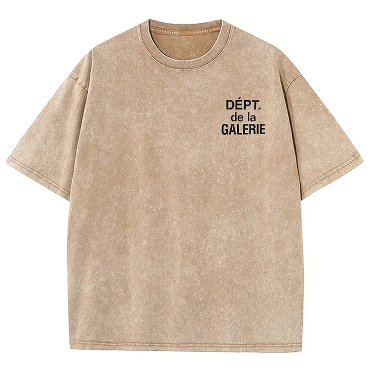 Vintage Gallery Dept Print Acid Washed Short Sleeve T-Shirt