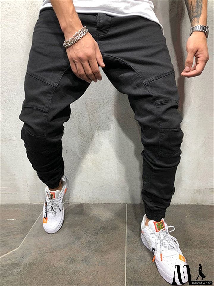 MidiSono - Stylish Simple Comfort Fit Pants for Men