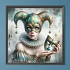Diamond Painting-5D Full Round Drill Clown(40*40 CM)