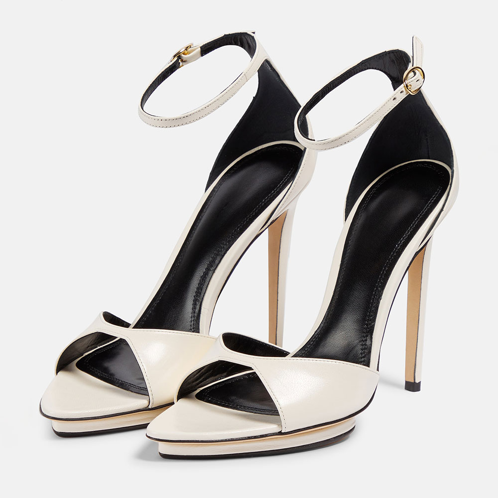 Women's Pointed Toe Ankle Strap Stiletto Heeled Sandals for Prom