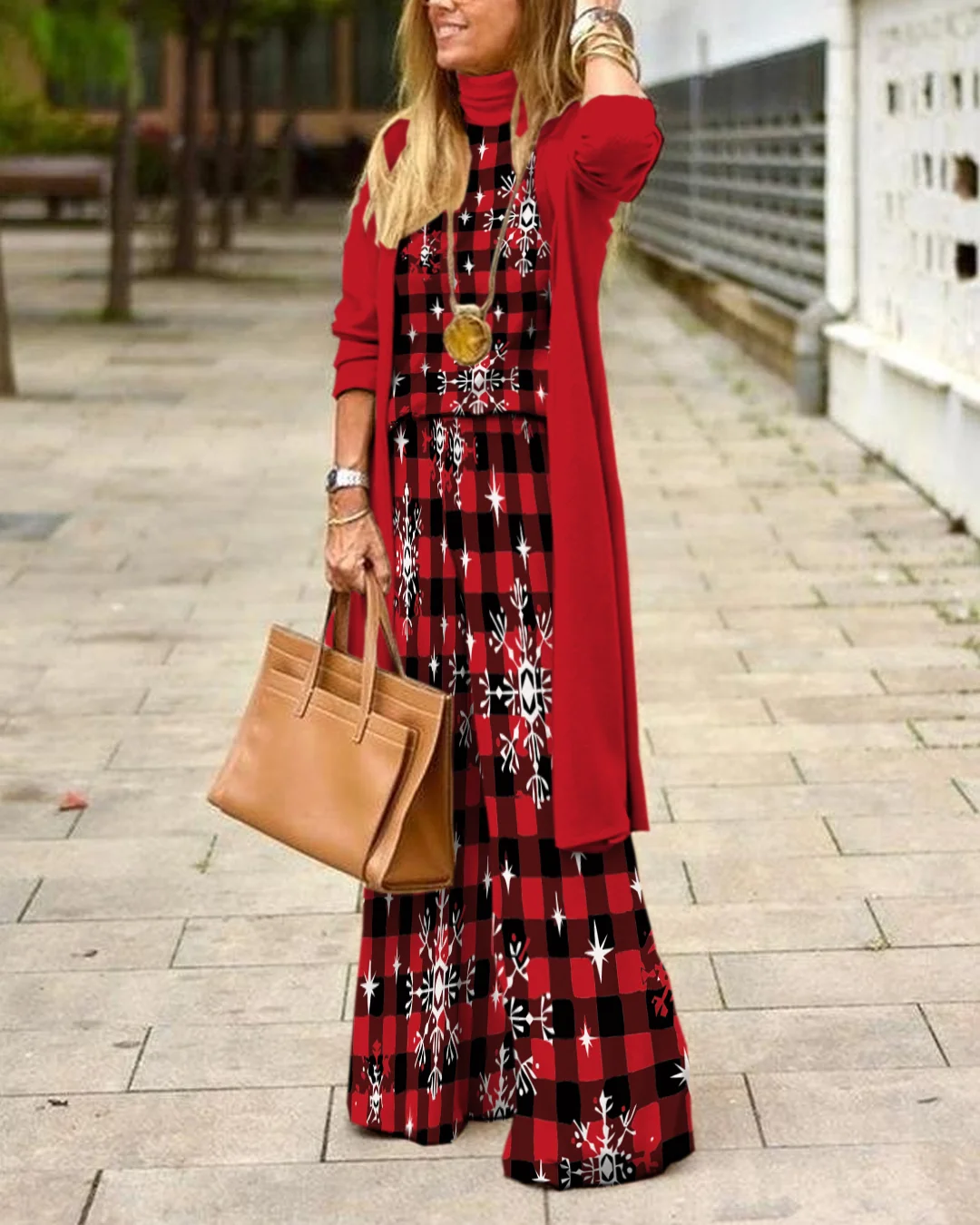 Herringbone Sweater Three-Piece Suit 4737