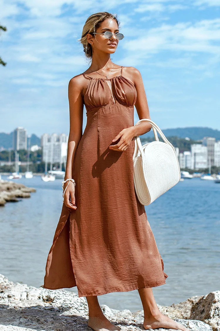 Caramel Slip Dress