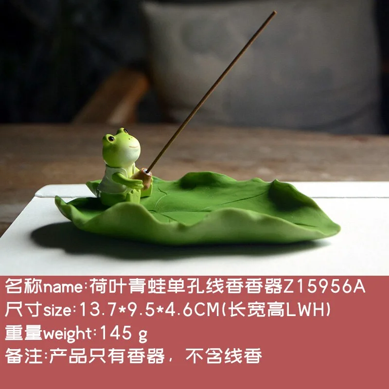 Incense Burner Holder for Stick and Coil Buddhism Lotus Line Incense Plate Temples Yoga Studios Office Teahouse Home Decoration