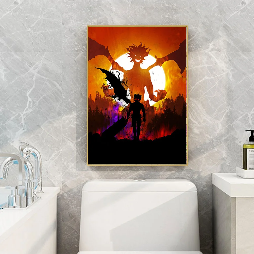 Full Round Diamond Painting 35*50cm - Attack On Titan - Silhouette