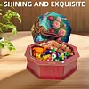 5D DIY Diamond Art Painting Snack Storage Box with Lid Wood Container (Flower)