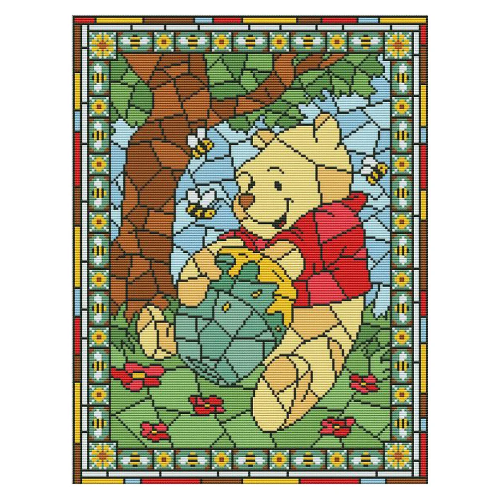 11ct Stamped Cross Stitch - Winnie the Pooh(30*40cm)