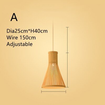 Chinese Classical Bamboo Pendant Lamps for Home Vintage Loft Restaurant Decoration Pendant Lights Kitchen Hanging Lamp Art Light
