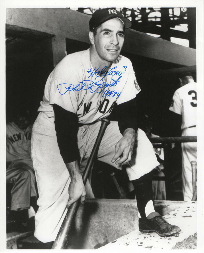 PHIL RIZZUTO SIGNED AUTOGRAPH 8X10 Photo Poster painting - NEW YORK YANKEES HOF HOLY COW SCOOTER